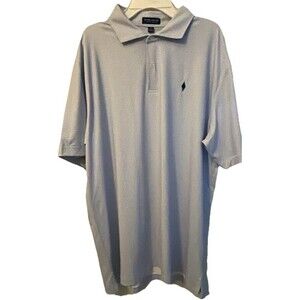 PETER MILLAR GOLF Short Sleeve Collared Polo Mosaic Stars Mens XL Stretch Light